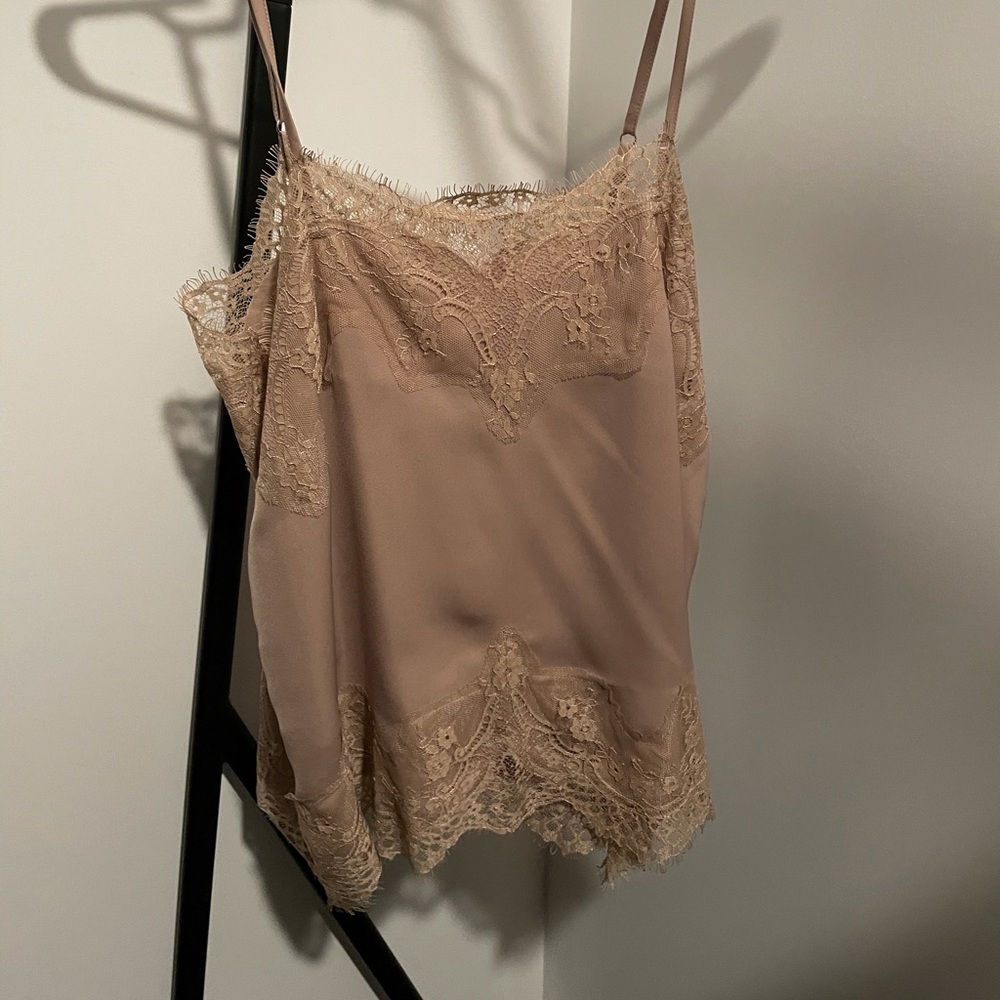 Silky lace tank